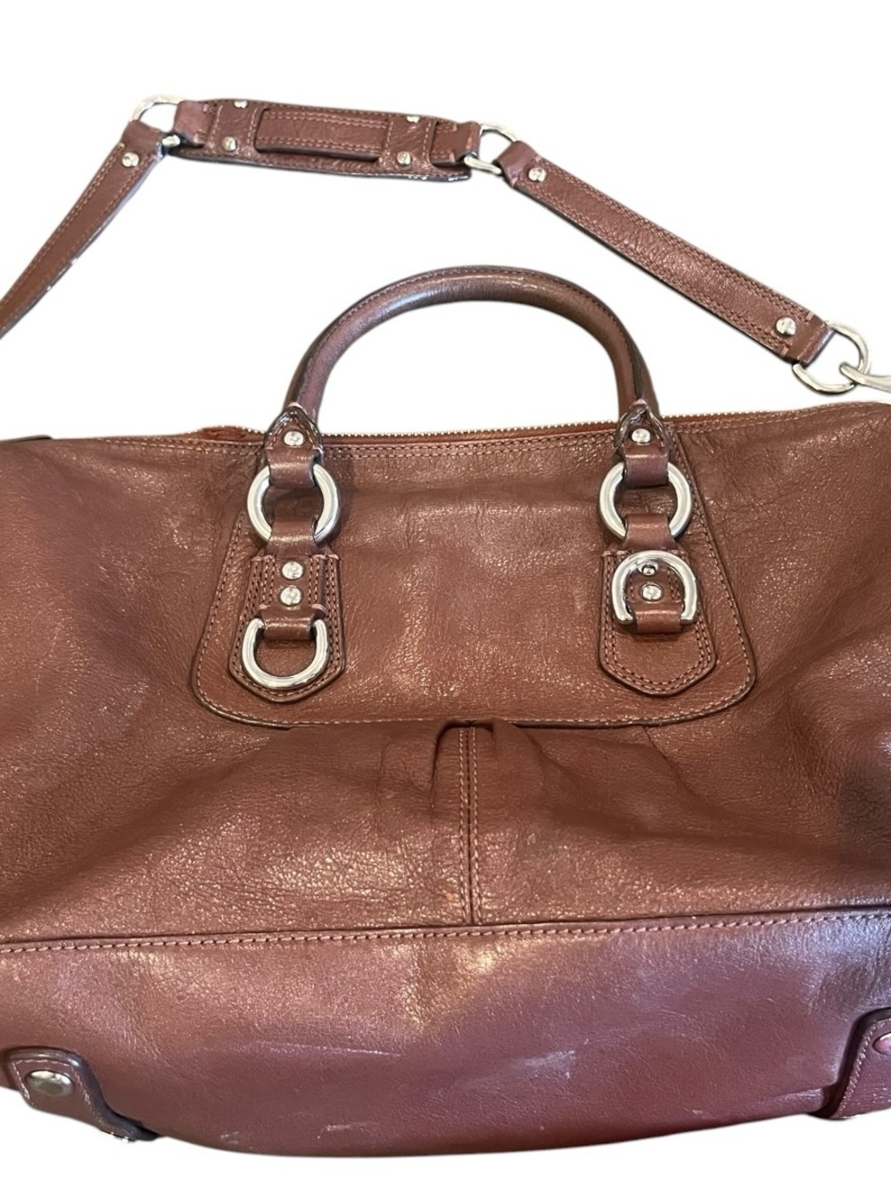 Coach Ashley  Leather Satchel Bag (See Description!) - Picture 8 of 14